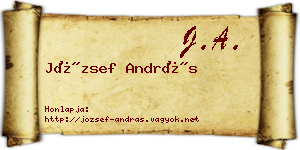 József András névjegykártya