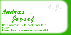 andras jozsef business card